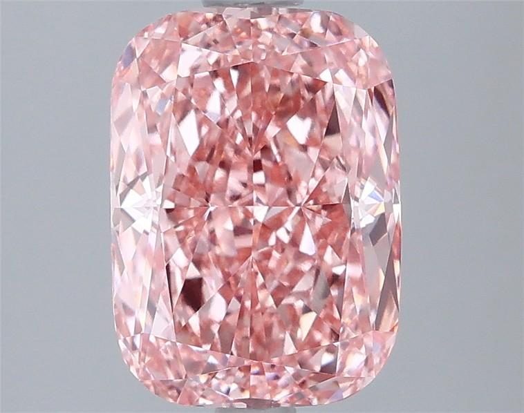 2.54 Ct. Fancy Vivid Pink Cushion Lab Grown Diamond