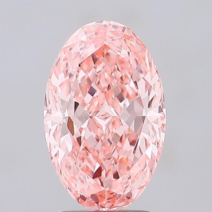 3.02 Ct. Fancy Vivid Pink Oval Lab Grown Diamond