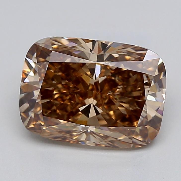 3.20 Ct. Fancy  Brown Cushion Lab Grown Diamond