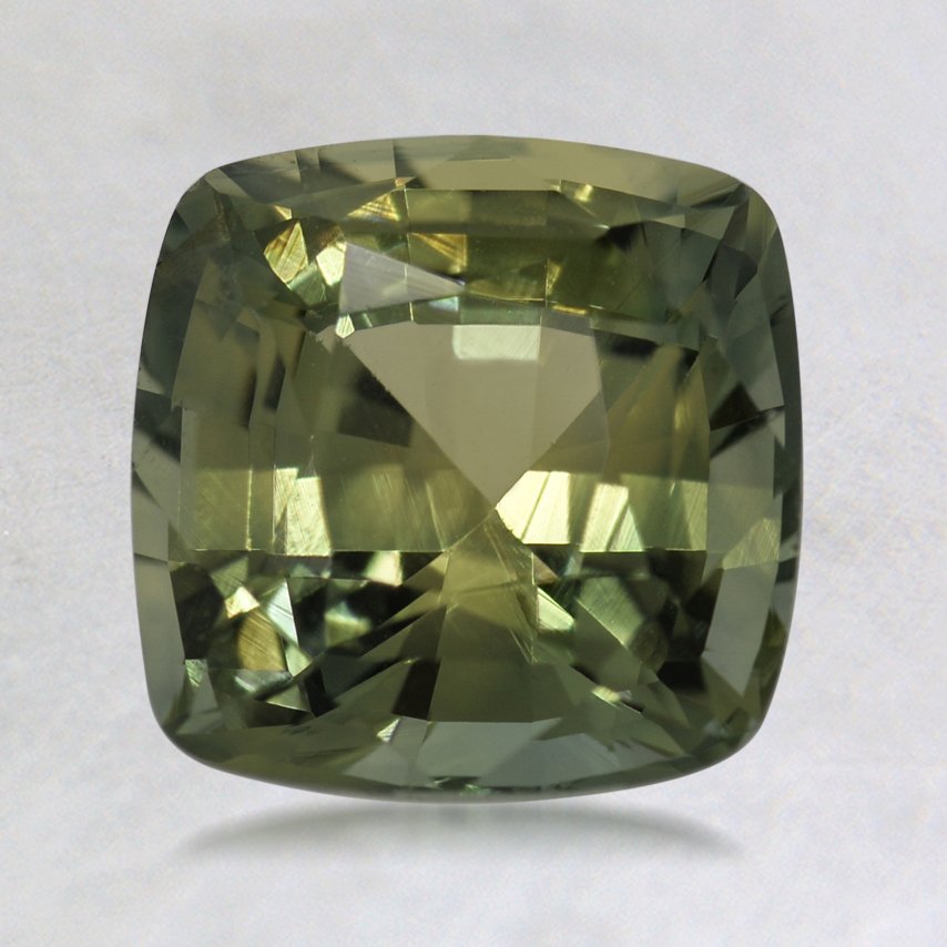 7mm Green Cushion Sapphire
