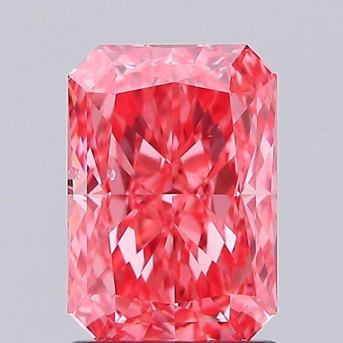 1.54 Ct. Fancy Vivid Pink Radiant Lab Grown Diamond