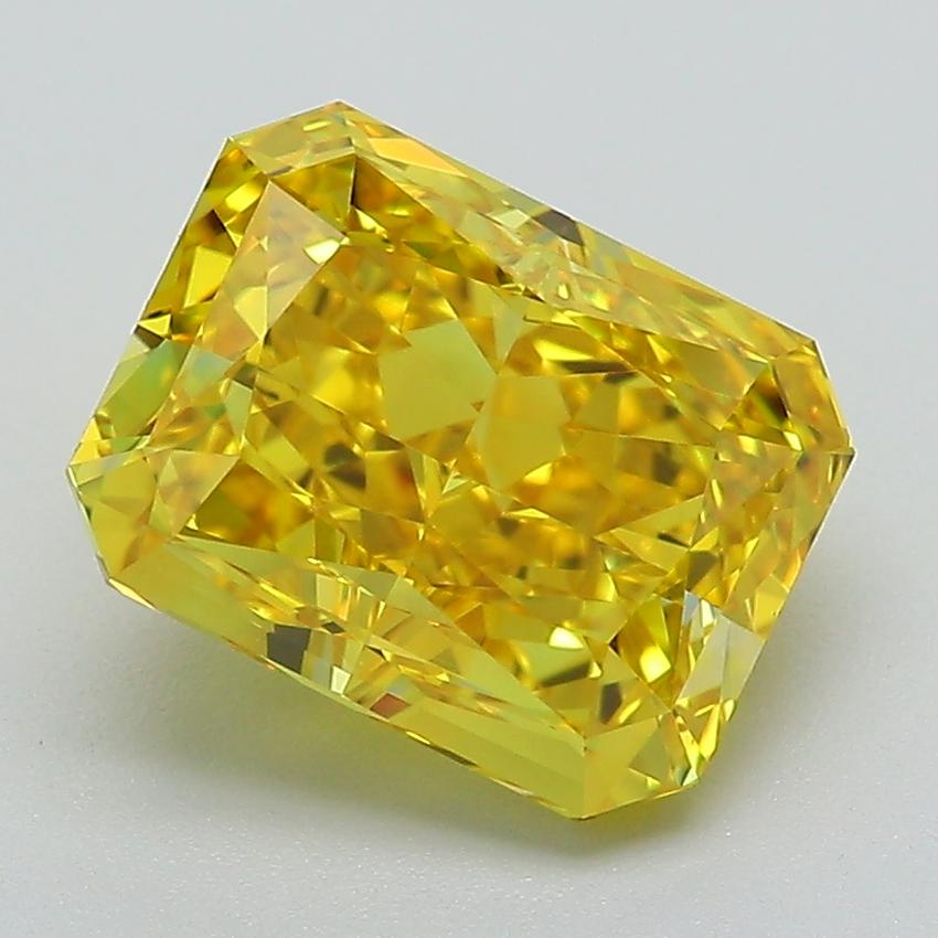 3.30 Ct. Fancy Vivid Yellow Radiant Lab Grown Diamond