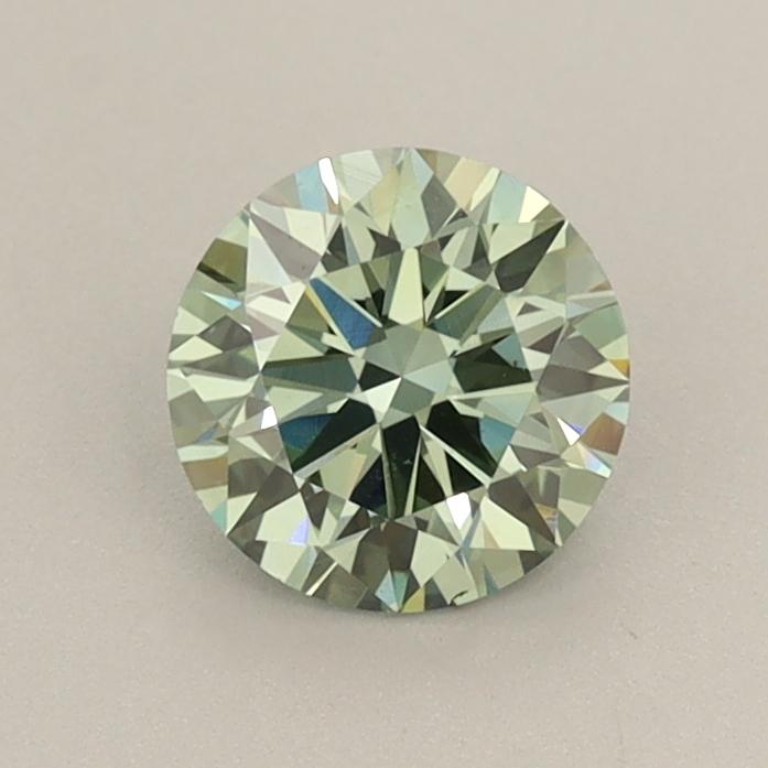 0.76 Ct. Fancy Vivid  Green Round Lab Grown Diamond