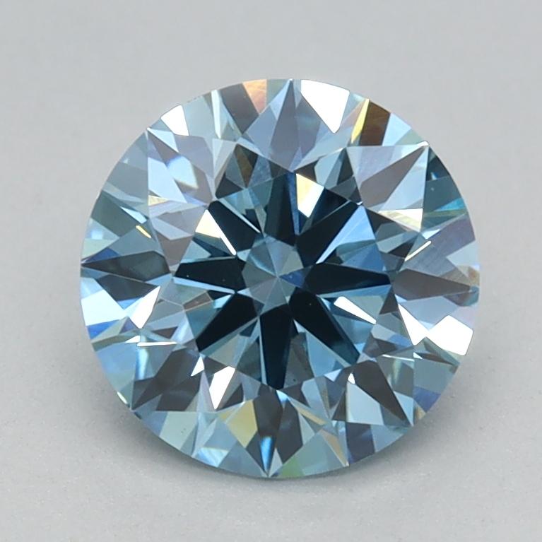 1.08 Ct. Fancy Vivid Blue Round Lab Grown Diamond