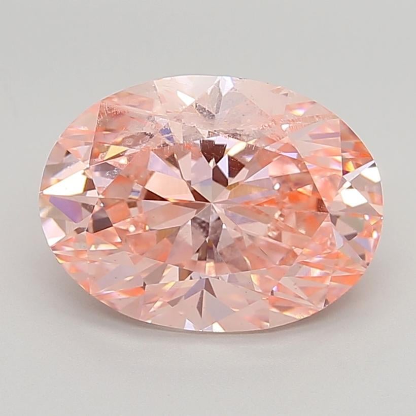 3.98 Ct. Fancy Vivid  Pink Oval Lab Grown Diamond