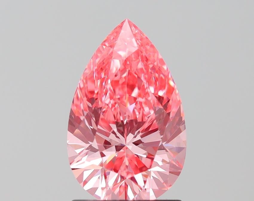 1.52 Ct. Fancy Vivid Pink Pear Lab Grown Diamond