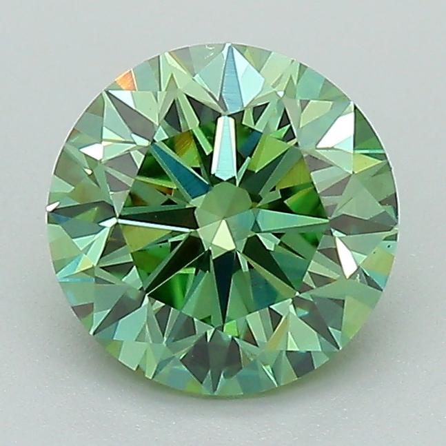 1.50 Ct. Fancy Vivid Green Round Lab Grown Diamond