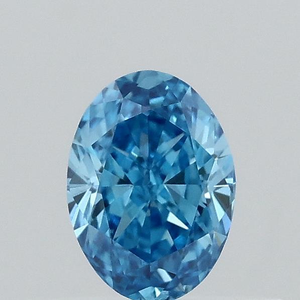 0.34 Ct. Fancy Vivid Blue Oval Lab Grown Diamond
