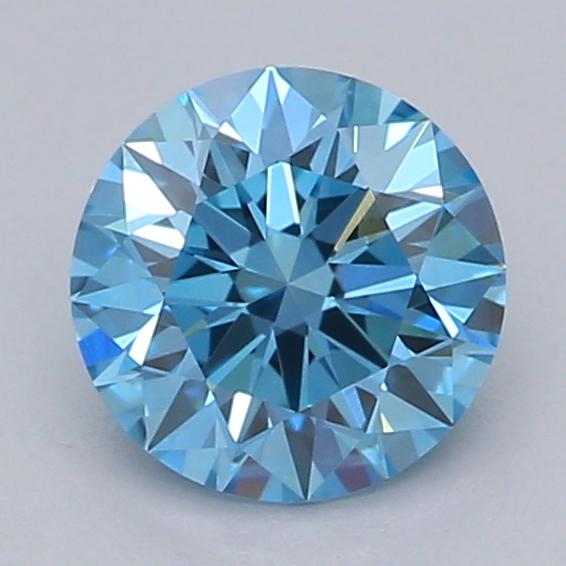 0.53 Ct. Fancy Vivid Blue Round Lab Grown Diamond