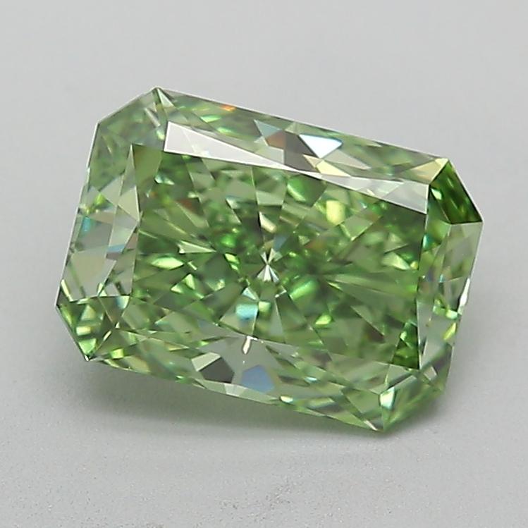 2.05 Ct. Fancy Vivid Green Radiant Lab Grown Diamond