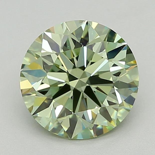 1.06 Ct. Fancy Vivid  Green Round Lab Grown Diamond