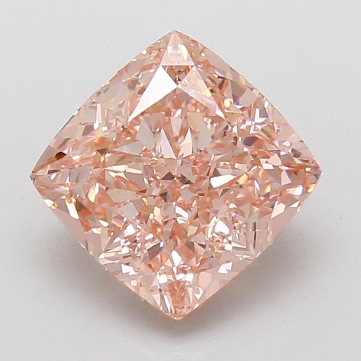 3.10 Ct. Fancy Vivid Pink Cushion Lab Grown Diamond