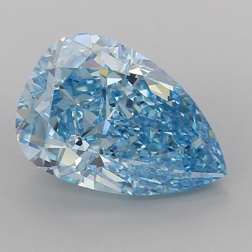 5.03 Ct. Fancy Vivid Blue Pear Lab Grown Diamond
