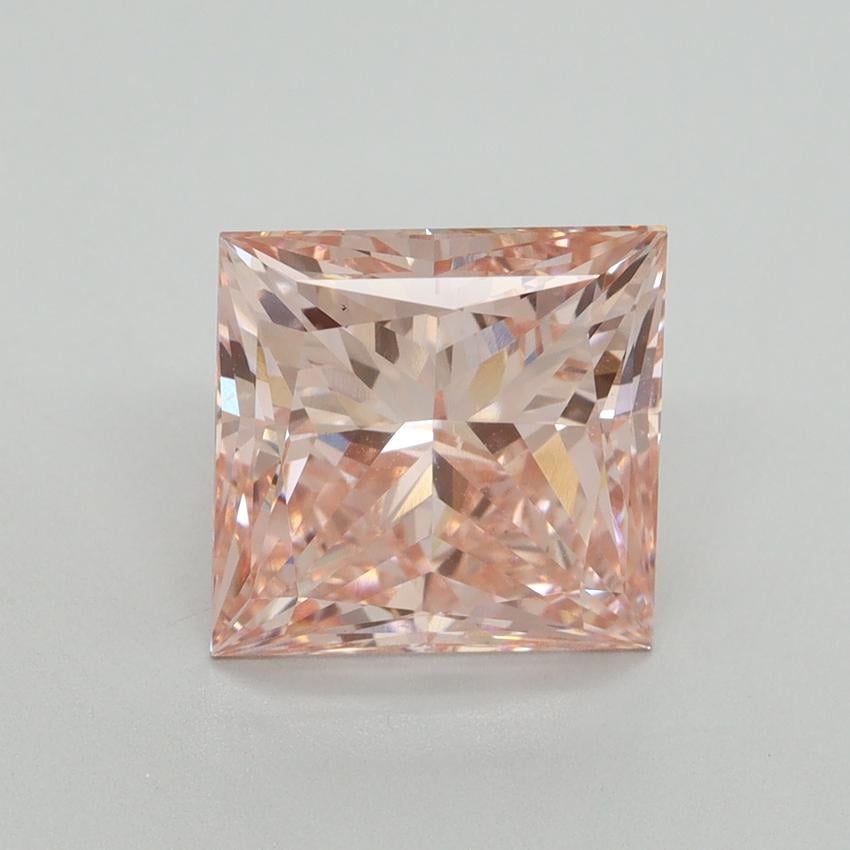 4.08 Ct. Fancy Vivid Pink Princess Lab Grown Diamond