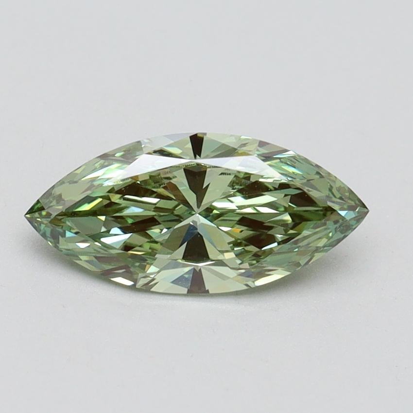 1.00 Ct. Fancy Vivid Green Marquise Lab Grown Diamond