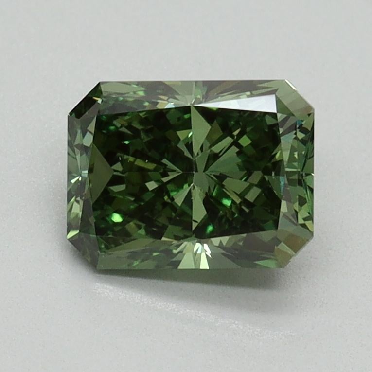 1.04 Ct. Fancy Vivid Pacific Green Radiant Lab Grown Diamond