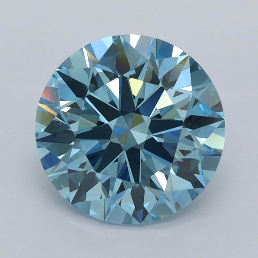 2.25 Ct. Fancy Intense  Blue Round Lab Grown Diamond