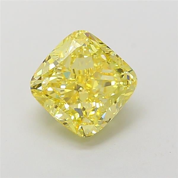 2.02 Ct. Fancy Intense  Yellow Cushion Lab Grown Diamond