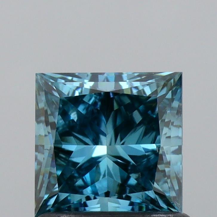 1.01 Ct. Fancy Vivid  Blue Princess Lab Grown Diamond
