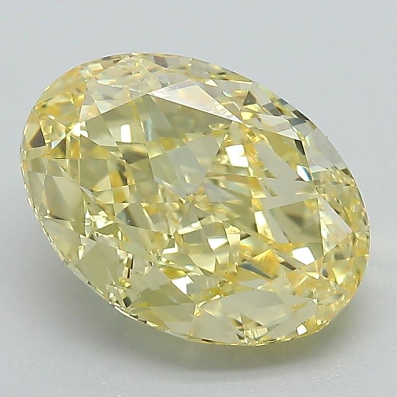 3.05 Ct. Fancy Intense  Yellow Oval Lab Grown Diamond