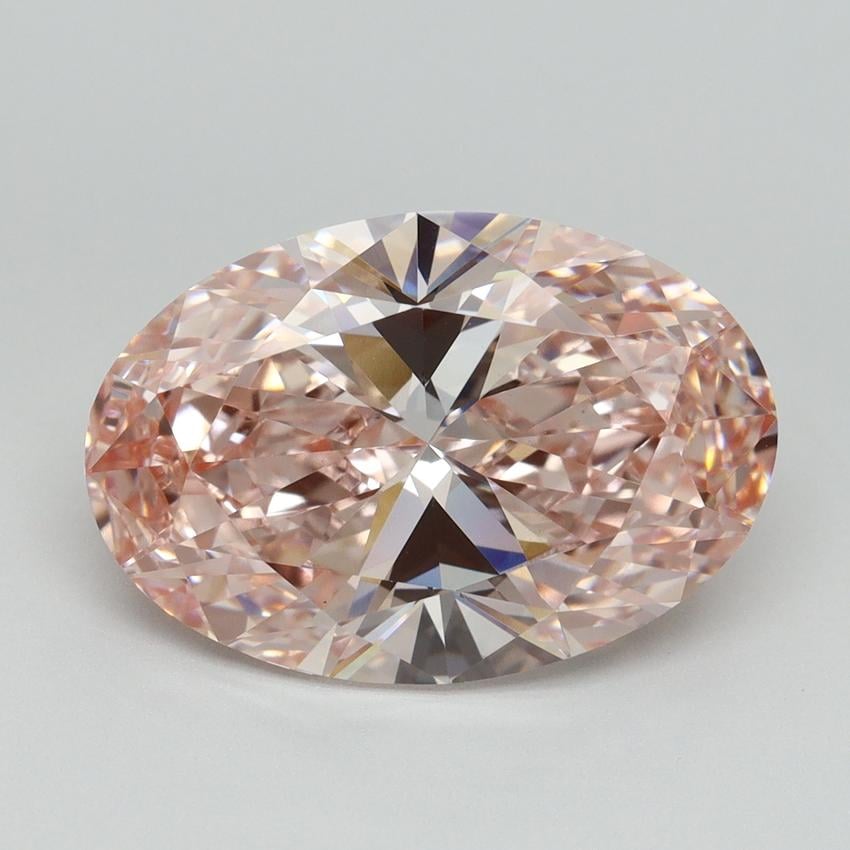 6.13 Ct. Fancy Vivid Pink Oval Lab Grown Diamond