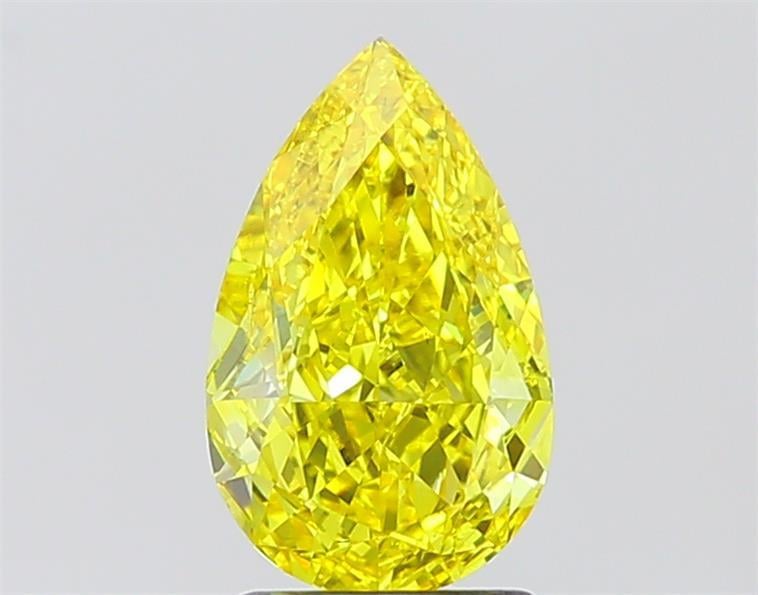 1.92 Ct. Fancy Vivid Yellow Pear Lab Grown Diamond