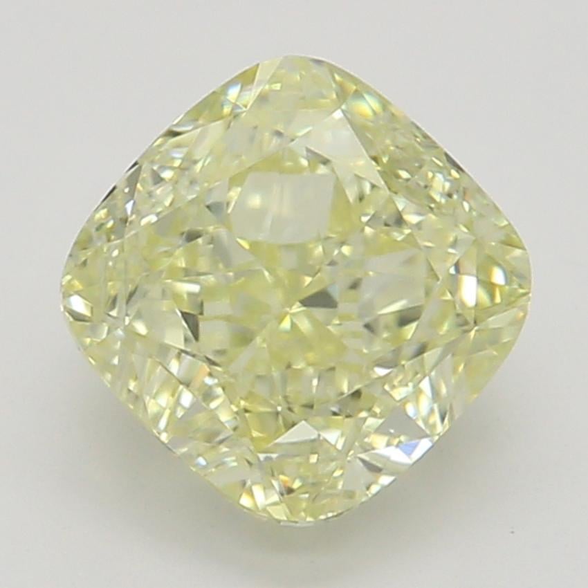 0.90 Ct. Fancy Light Yellow Cushion Diamond