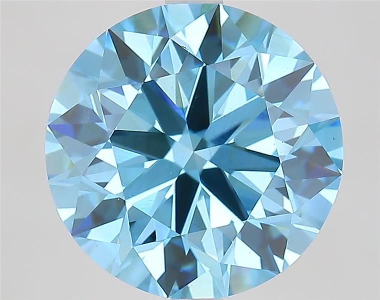 5.35 Ct. Fancy Vivid Blue Round Lab Grown Diamond