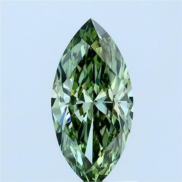 0.81 Ct. Fancy Vivid Green Marquise Lab Grown Diamond