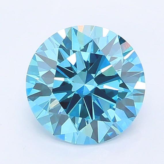 1.12 Ct. Fancy Vivid Blue Round Lab Grown Diamond