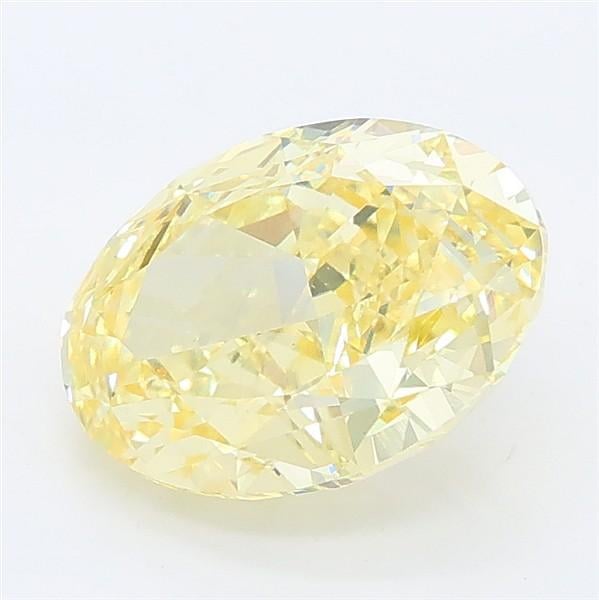 2.70 Ct. Fancy Vivid Yellow Oval Lab Grown Diamond