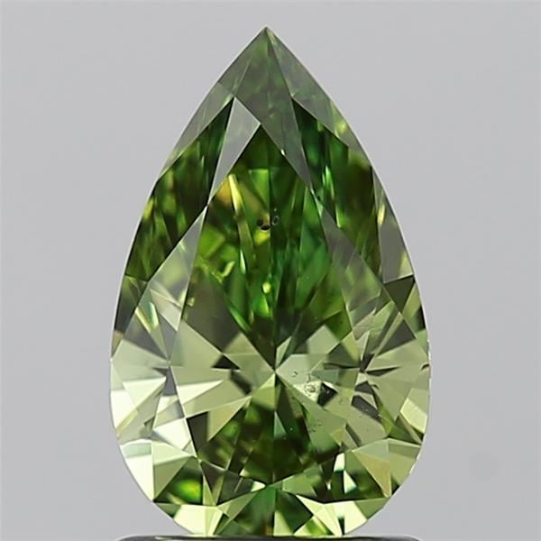 1.01 Ct. Fancy Vivid Green Pear Lab Grown Diamond