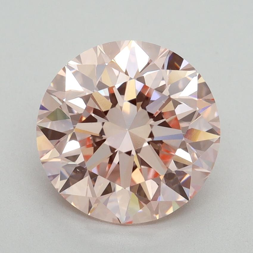 3.31 Ct. Fancy Intense Pink Round Lab Grown Diamond