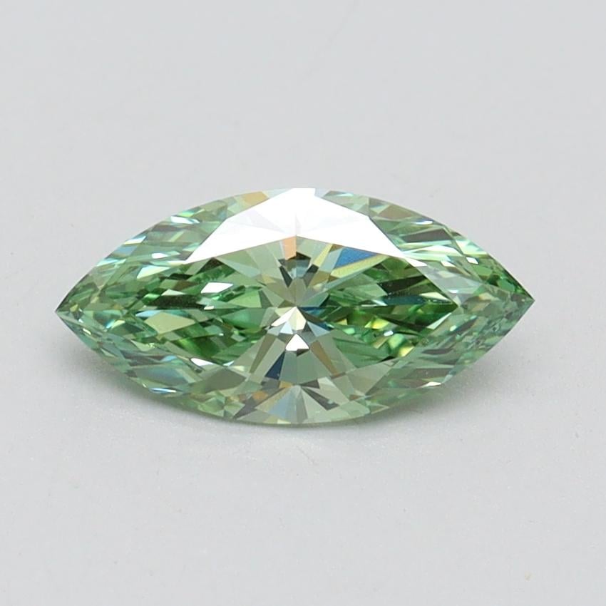 0.77 Ct. Fancy Vivid Green Marquise Lab Grown Diamond