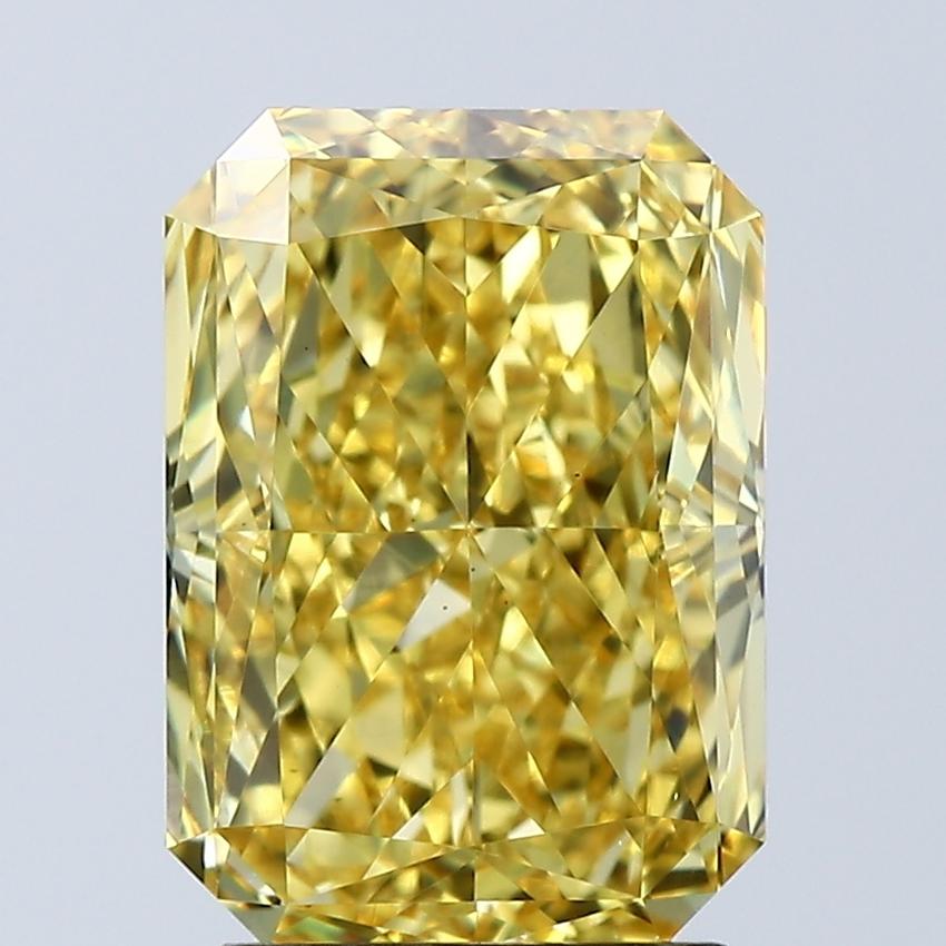 3.07 Ct. Fancy Vivid Yellow Radiant Lab Grown Diamond