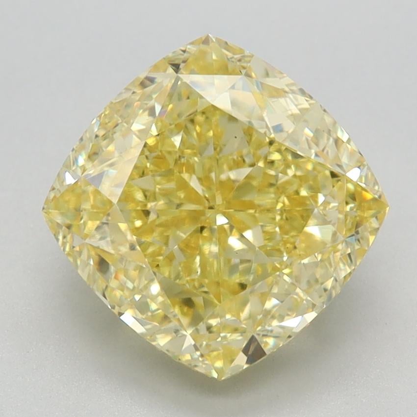 3.33 Ct. Fancy Intense Yellow Cushion Lab Grown Diamond