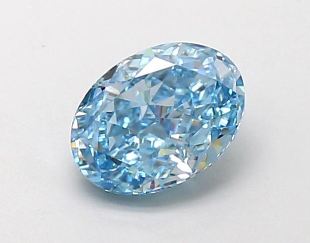 1.04 Ct. Fancy Vivid Blue Oval Lab Grown Diamond