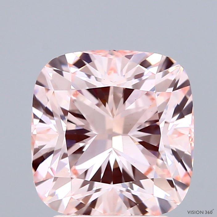 3.08 Ct. Fancy Pink Cushion Lab Grown Diamond