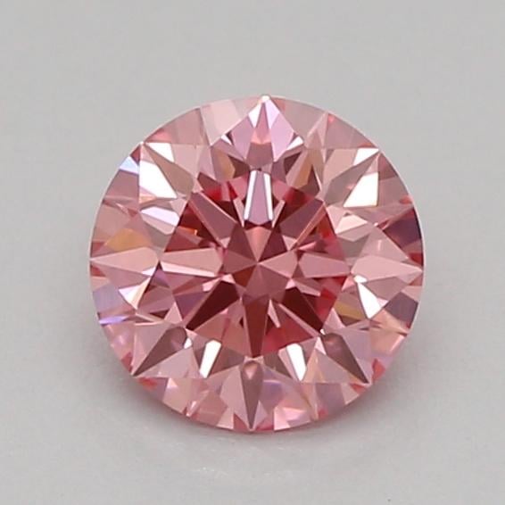 0.30 Ct. Fancy Vivid Pink Round Lab Grown Diamond