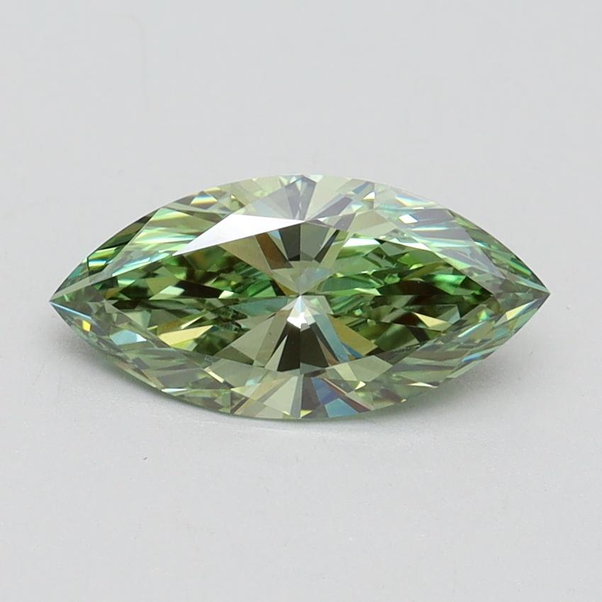 1.06 Ct. Fancy Vivid Green Marquise Lab Grown Diamond