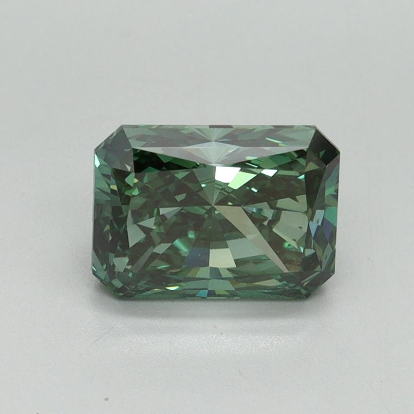 1.68 Ct. Fancy Vivid Green Radiant Lab Grown Diamond
