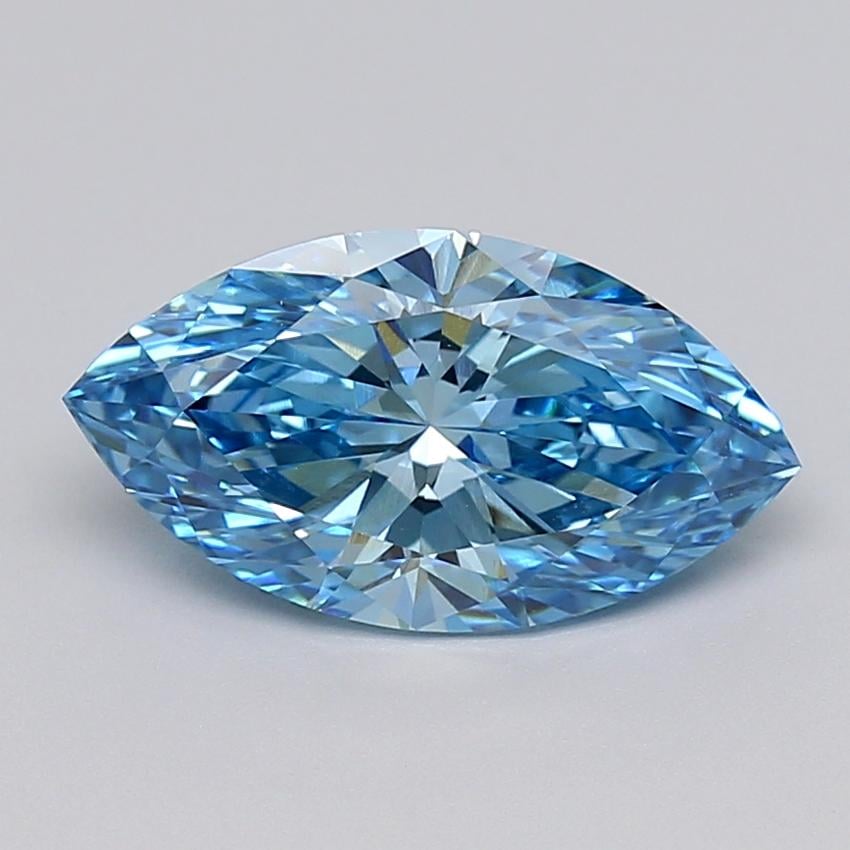 3.05 Ct. Fancy Vivid  Blue Marquise Lab Grown Diamond