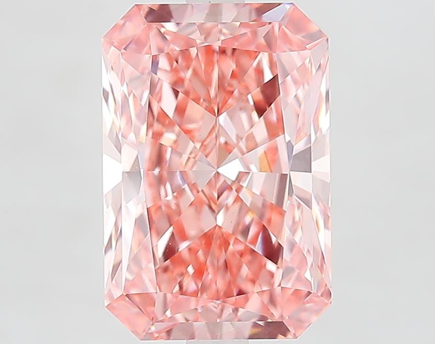 4.24 Ct. Fancy Vivid Pink Radiant Lab Grown Diamond