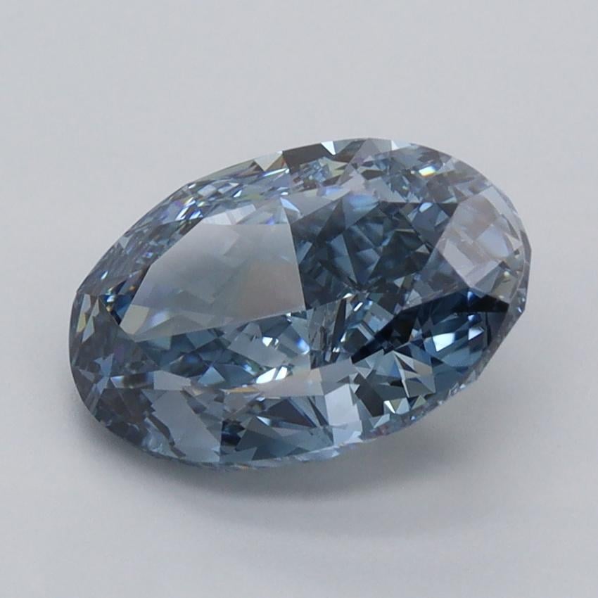 2.52 Ct. Fancy Vivid  Blue Oval Lab Grown Diamond
