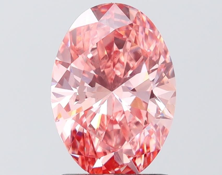 2.51 Ct. Fancy Vivid Pink Pink Oval Lab Grown Diamond