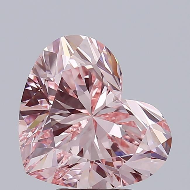 5.01 Ct. Fancy Intense  Pink Heart Lab Grown Diamond