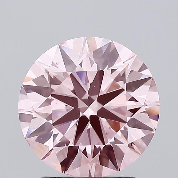 2.33 Ct. Fancy Vivid Pink Round Lab Grown Diamond