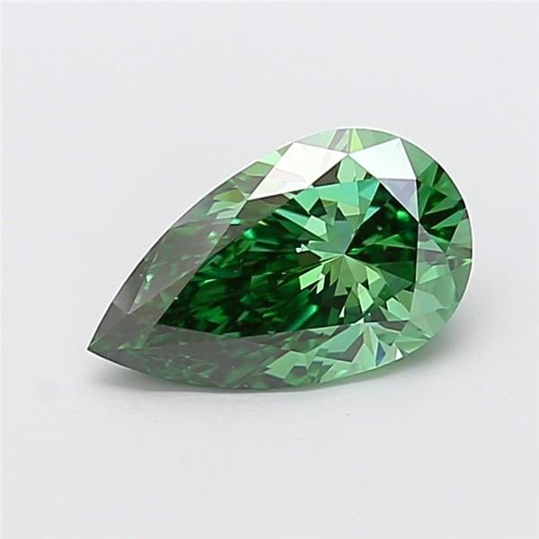 2.00 Ct. Fancy Vivid Green Pear Lab Grown Diamond