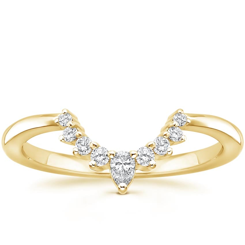 Yellow Gold Extended Contour Setting for Large Center Stones 