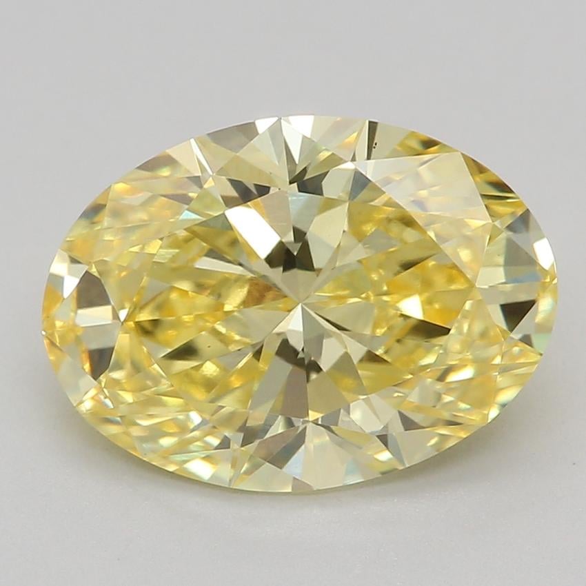 2.05 Ct. Fancy Vivid Yellow Oval Lab Grown Diamond